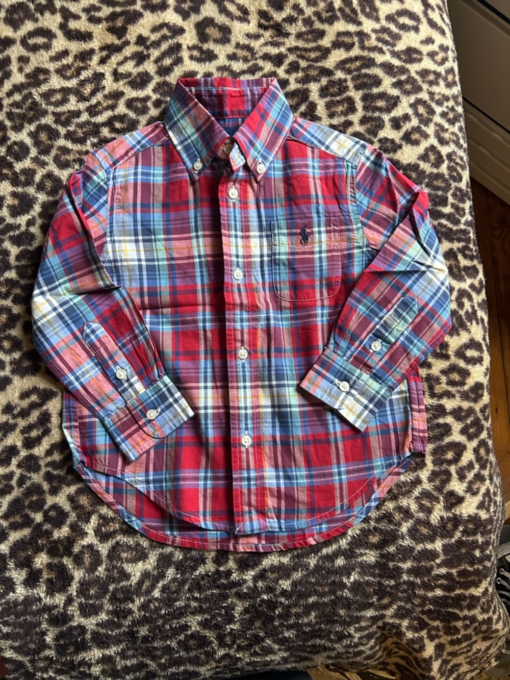 Ralph Lauren Kids' Red Plaid Button-Down Shirt